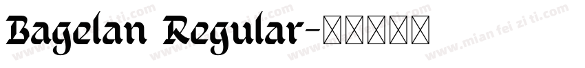 Bagelan Regular字体转换